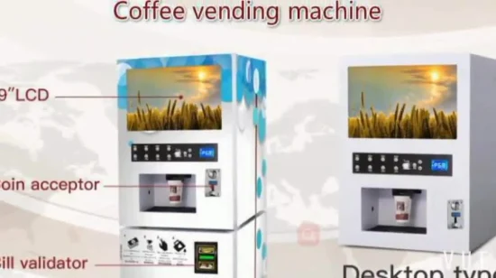 24 Hours Juice Milk and Coffee Vending Machine with Bill Validator